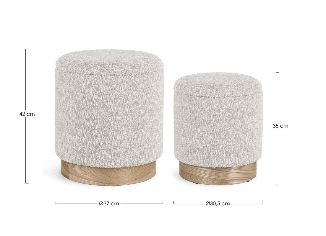 Pouf contenitore grigio chiaro H42