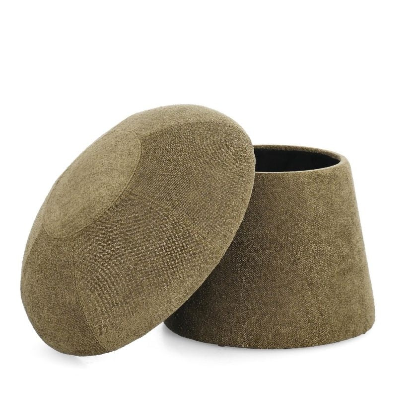 Pouf contenitore verde bosco