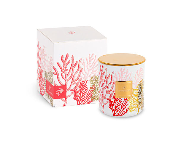 Candela profumata (h 10 cm) Intrecci e coralli Cupido&Co