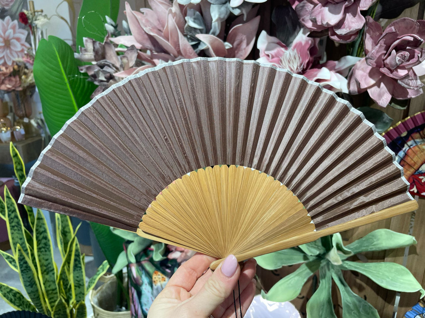 Ventaglio bamboo marrone