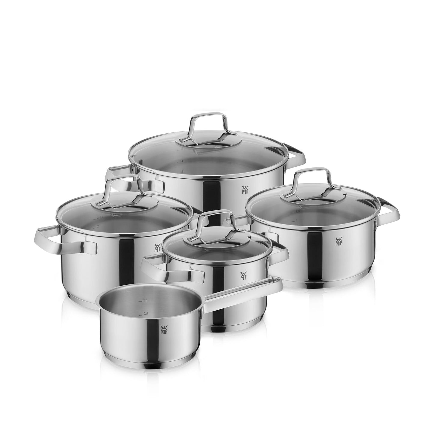 Set 5 pentole con coperchi Belmonte WMF