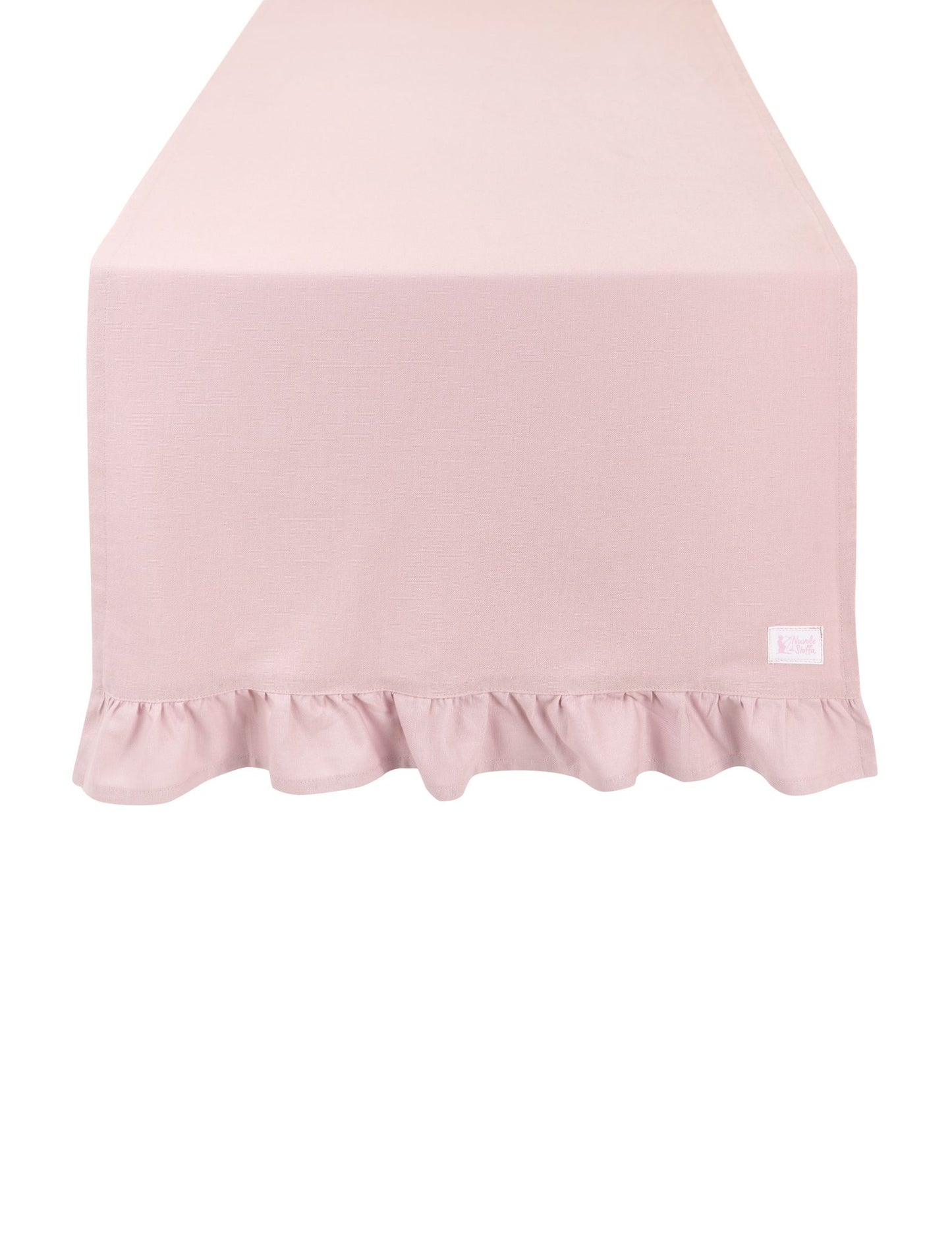 Runner con balza Demetra Rosa Nuvole di Stoffa