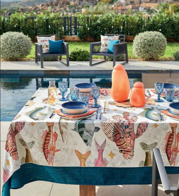 Tovaglia idrorepellente 155x265cm Tabasco Maison Sucree