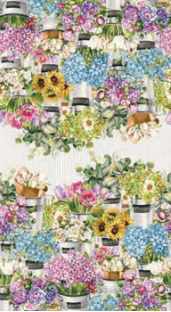 Tovaglia idrorepellente 155x355cm Fiorista Maison Sucree