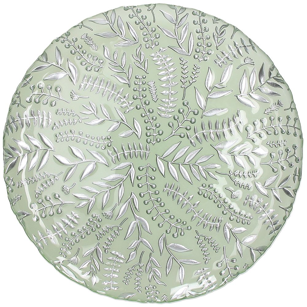 Sottopiatto in vetro verde Galassia Floris Andrea Fontebasso