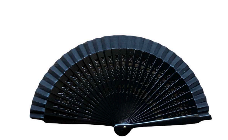 Ventaglio intarsio nero