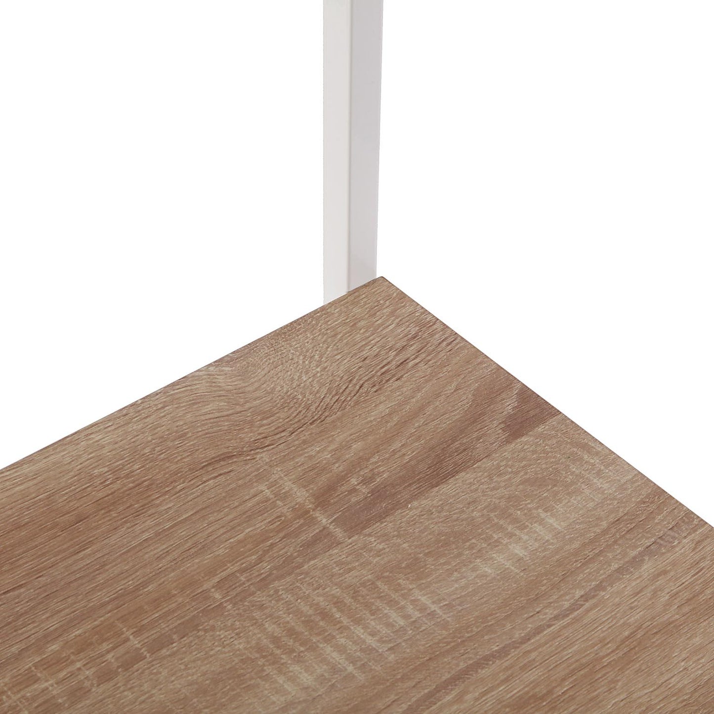 Scaffale legno e metallo bianco