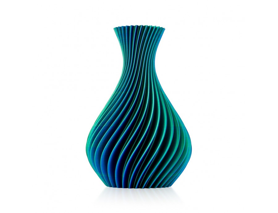 Vaso in P.L.A. verde-blu "Plisse" Madrhélen