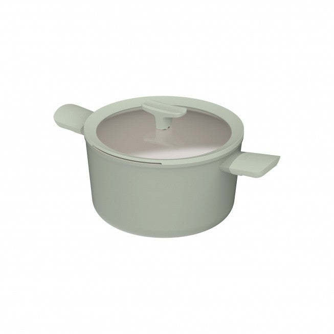 BergHOFF Pentola antiaderente con coperchio Balance Sage 24 cm