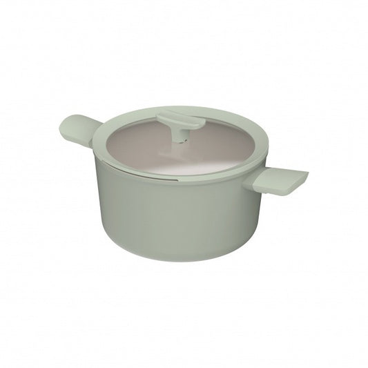 BergHOFF Pentola antiaderente con coperchio Balance Sage 24 cm