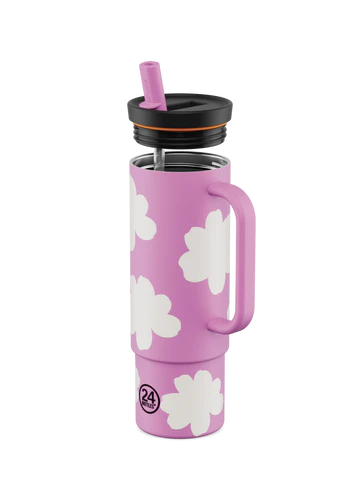 Tazza termica 800 ml Straw Cup "Daydreaming Pink" 24Bottles