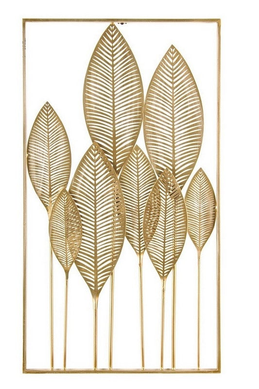 Pannello 3D foglie oro