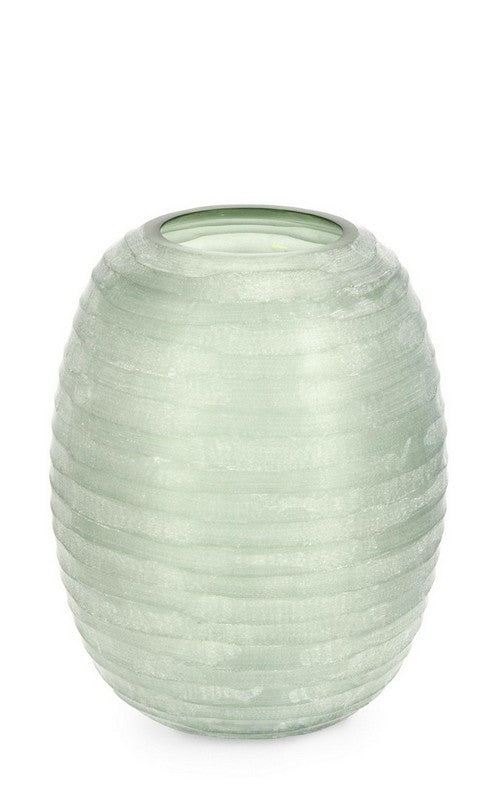 Vaso bombato verde H 31 cm
