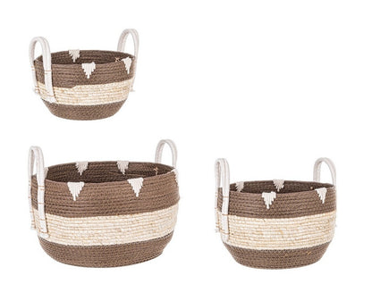 Cesta marrone bombata H23 cm