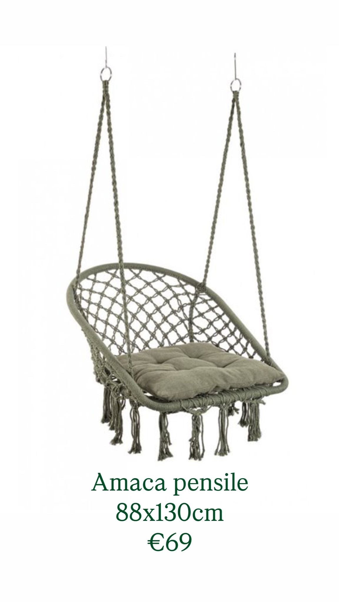 Amaca pensile verde
