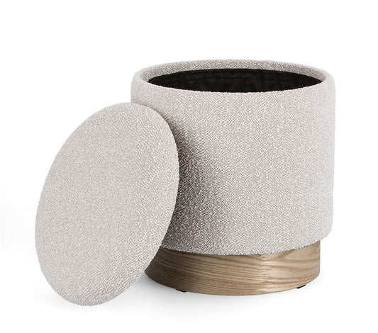 Pouf contenitore grigio chiaro H35
