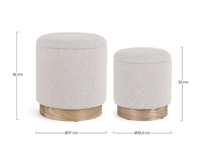 Pouf contenitore grigio chiaro H42