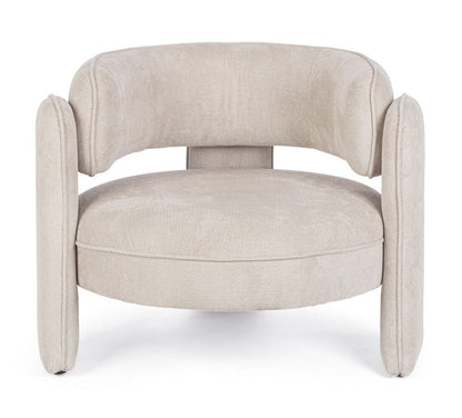 Poltrona in tessuto beige