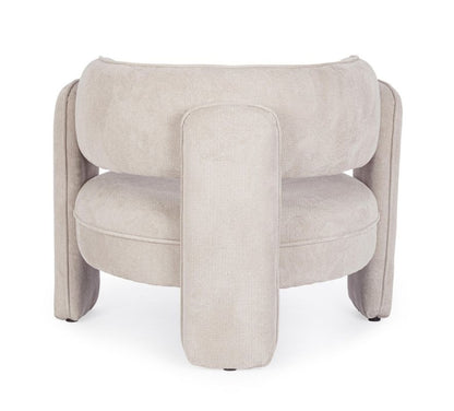 Poltrona in tessuto beige