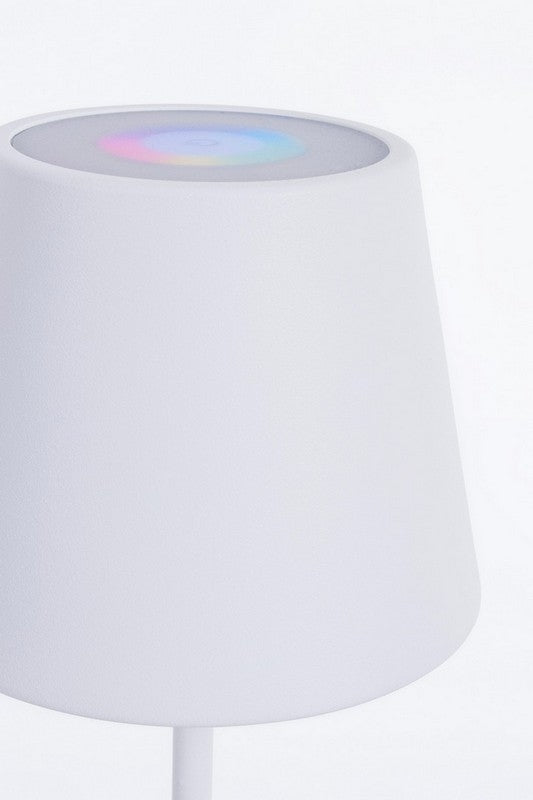Lampada bianca da tavolo con led multicolor