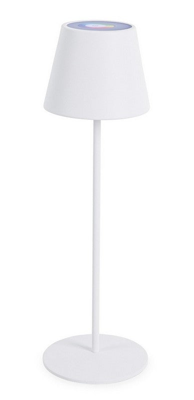 Lampada bianca da tavolo con led multicolor