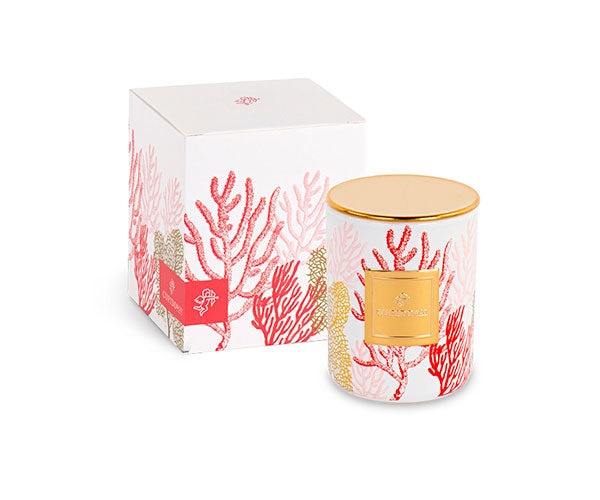 Candela profumata (h 8 cm) Intrecci e coralli Cupido&Co