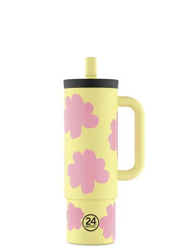 Tazza termica 800 ml Straw Cup "Daydreaming Yellow" 24Bottles