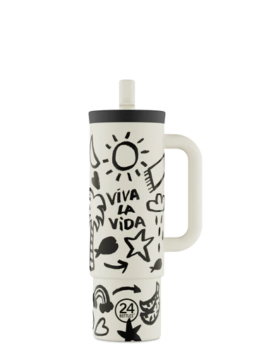 Tazza termica 800 ml Straw Cup "Viva la Vida" 24Bottles