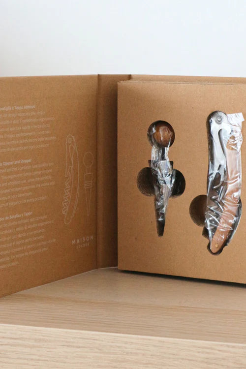 Set vino apribottiglia e tappo Maison sucrèe