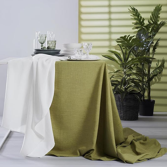 Tovaglia idrorepellente 155x355cm Verde Salvia Maison Sucree