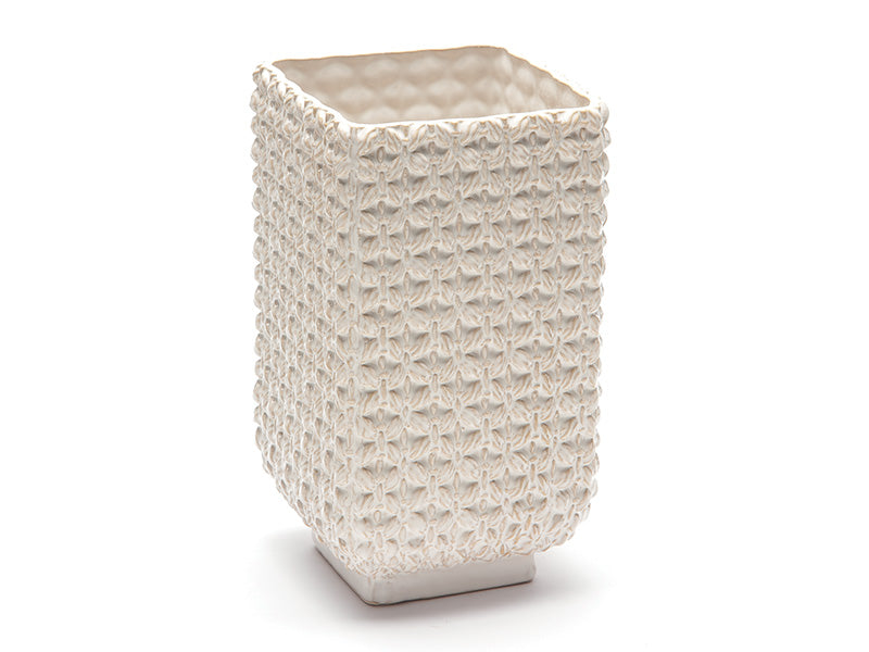 Vaso in ceramica beige Knot Bruco