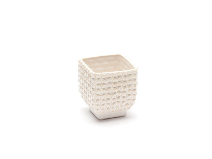 Vaso Cachepot in ceramica beige Knot Bruco