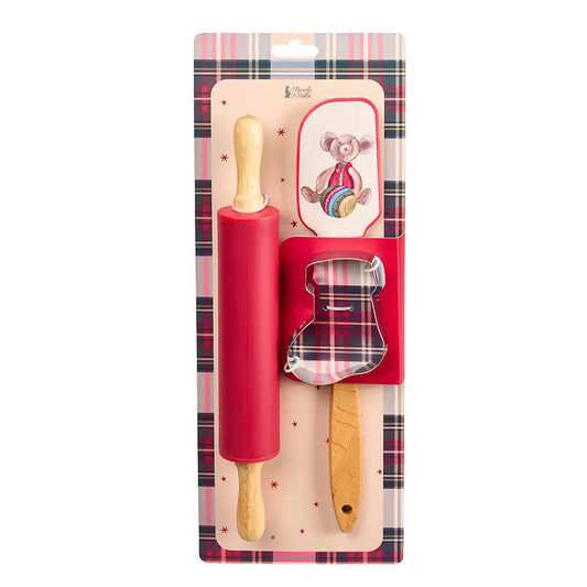 Set spatola, mattarello e stampino natalizio Vintage Toys Nuvole di Stoffa