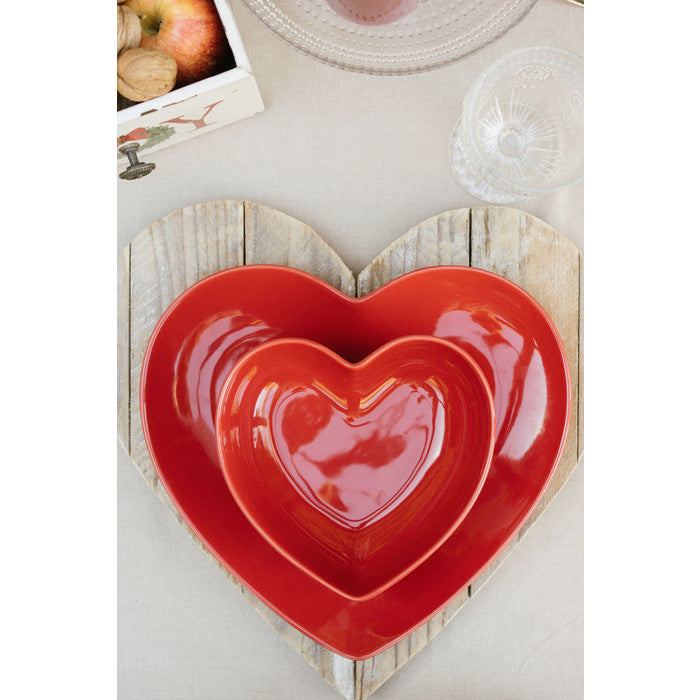Servizio piatti cuore 18pz Heart Nuvole di stoffa