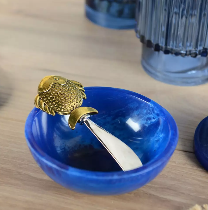 Ciotola in resina blu