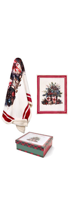 Plaid  "Christmas is coming" 130x160cm Nuvole di stoffa