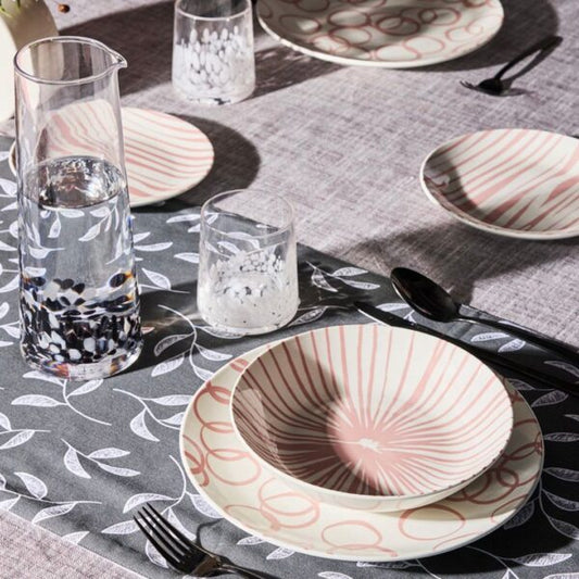 Servizio Piatti 18pz Optical Pink Tognana Andrea Fontebasso