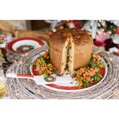 Piatto da dolce con paletta "Storia di Natale" Nuvole di stoffa