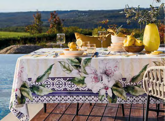 Tovaglia idrorepellente 155x315cm Maiori Eterna Maison Sucree