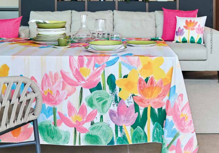 Tovaglia idrorepellente 155x355cm Radiosa Maison Sucree
