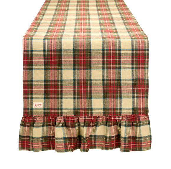 Runner tartan c/balza 50x180 cm Vintage Toys Nuvole di Stoffa
