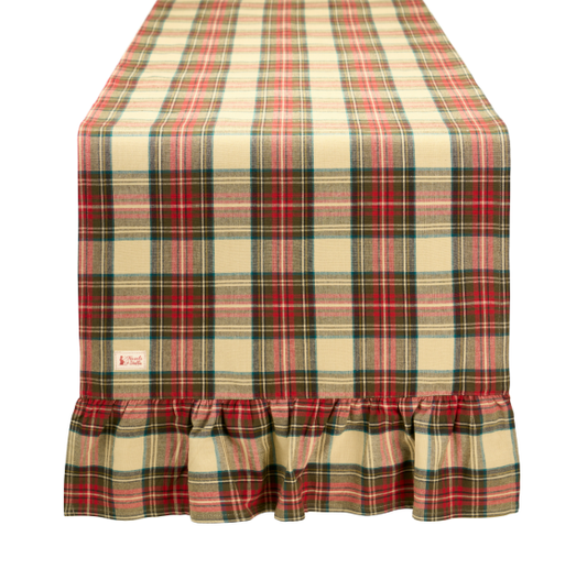 Runner tartan c/balza 50x180 cm Vintage Toys Nuvole di Stoffa