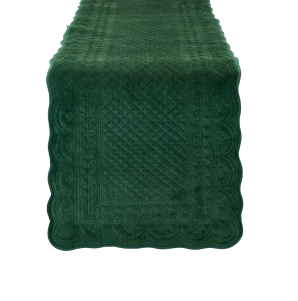 Runner verdone Velvet Luxury Nuvole di Stoffa