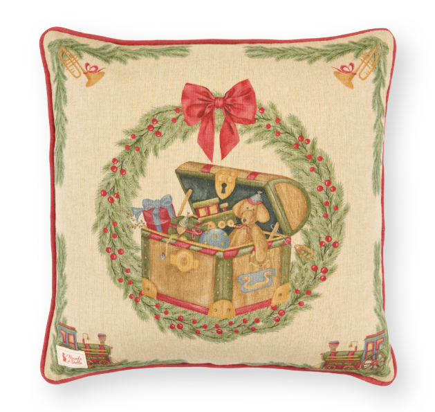 Cuscino fantasia baule Vintage Toys Nuvole di Stoffa