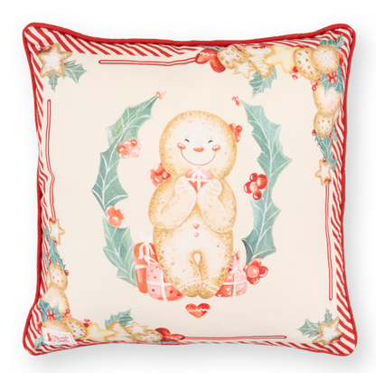 Cuscino fantasia biscottino c/righe Delicious Christmas Nuvole di Stoffa