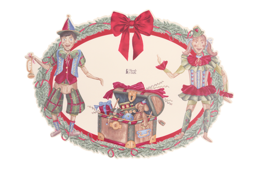 Tovaglietta in vinile burattini Vintage Toys Nuvole di Stoffa