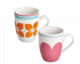 Coppia tazze mug "Madame" A. Fontebasso Tognana