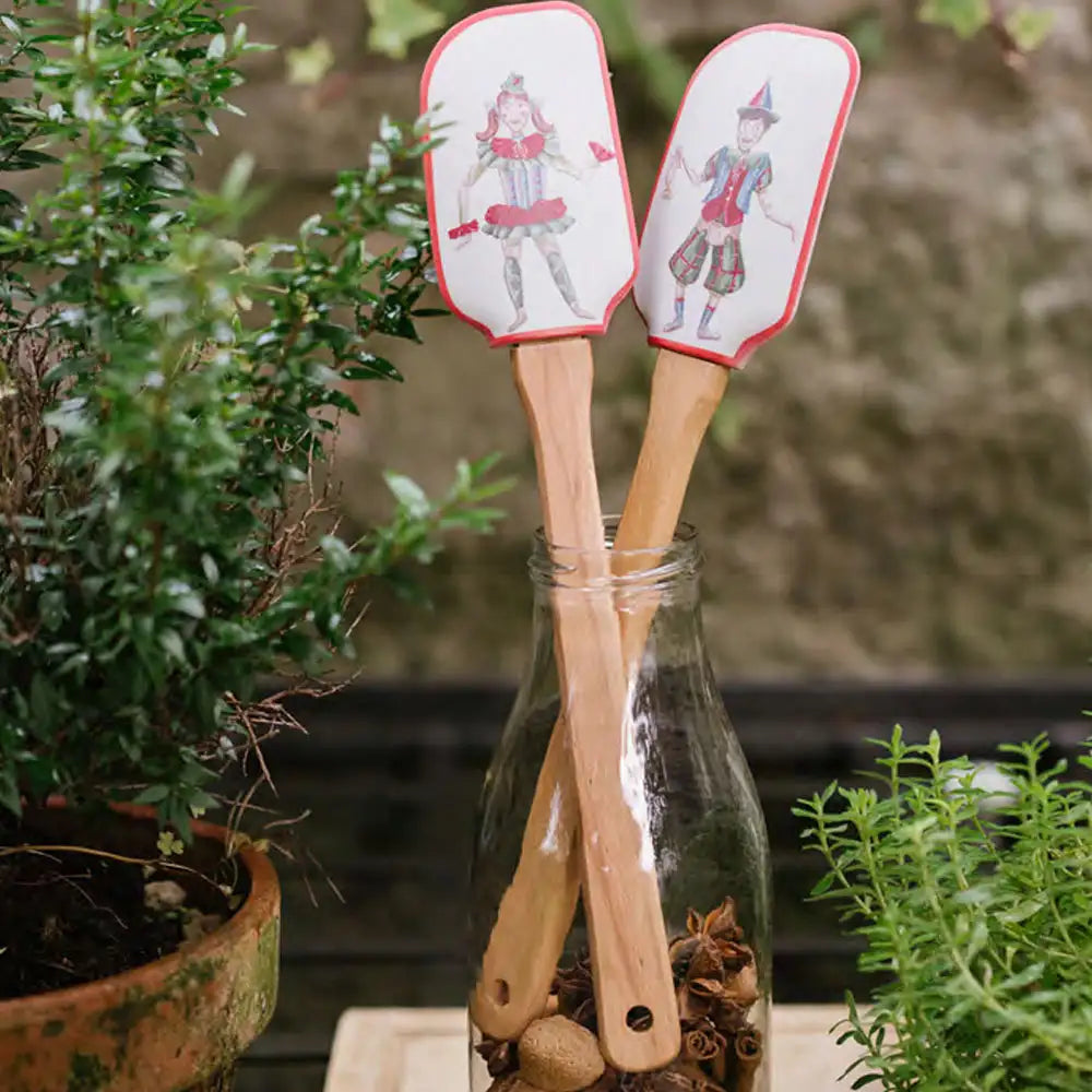 Spatola natalizia con burattino e stampino albero Vintage Toys Nuvole di Stoffa