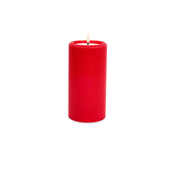 Candela LED rossa h 20 cm Nuvole di Stoffa