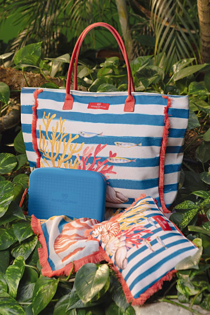 Litorale borsa + pochette Rose e tulipani